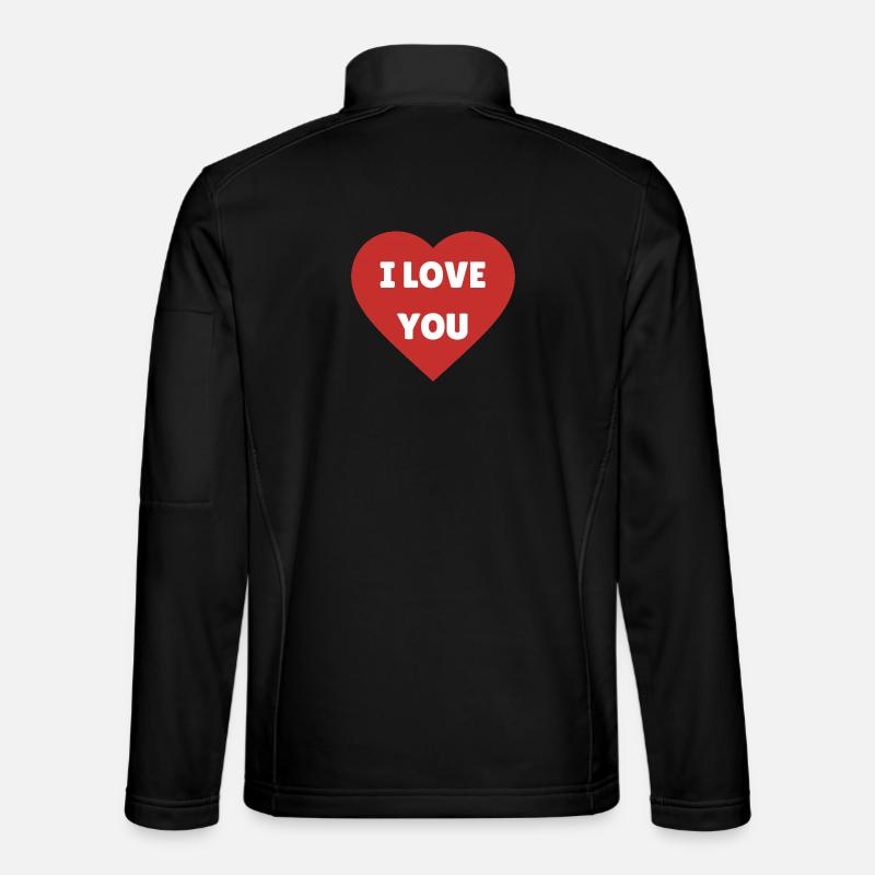 Ich liebe dich - Unisex Softshelljacke - Schwarz