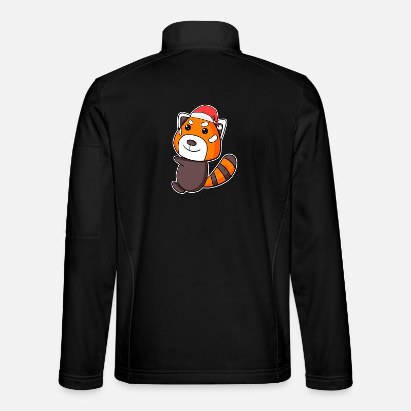 Western Little Panda Christmas - Unisex Softshell Jacket - black