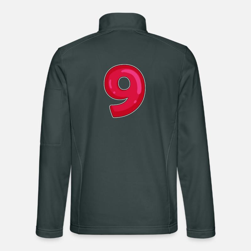 NEUF - 9 - Chiffre rouge Veste en tissu softshell Unisexe