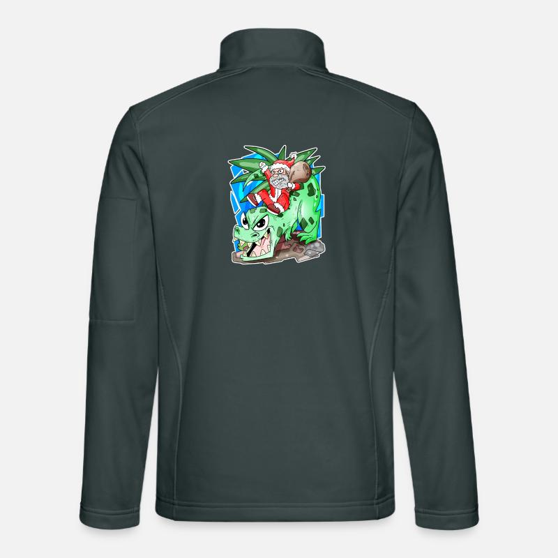 Weihnachtsmann auf Dino Unisex Softshelljacke