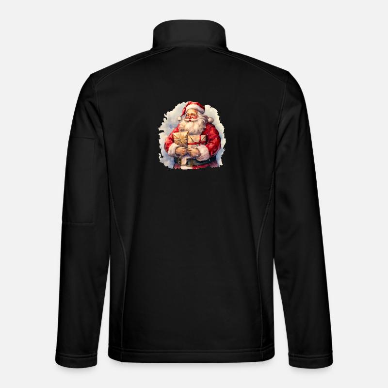 Aquarell mit Geschenken - Unisex Softshelljacke - Schwarz