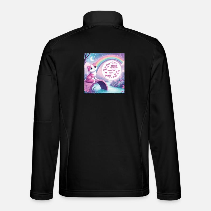 Katze mit Regenbogen Unisex Softshelljacke