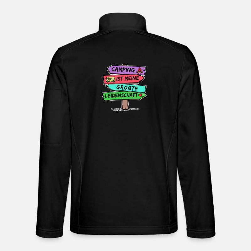 Camping Statement Wanderlust Wanderer Herz Camper Unisex Softshelljacke