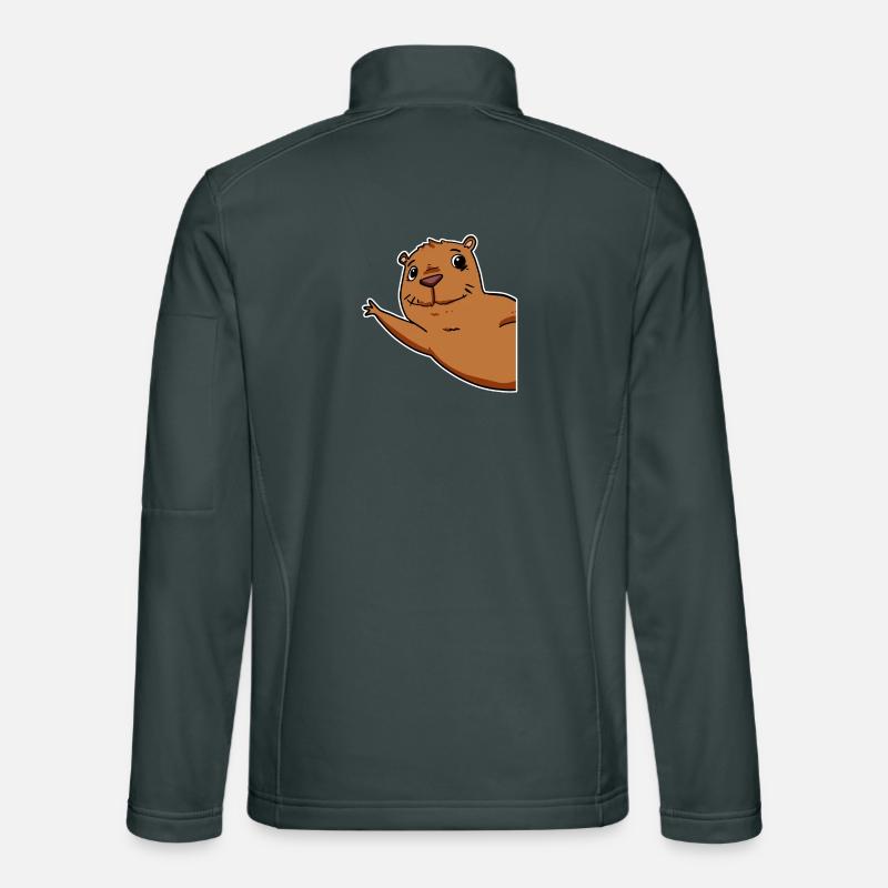 Capybara Wasserschwein Veste en tissu softshell Unisexe