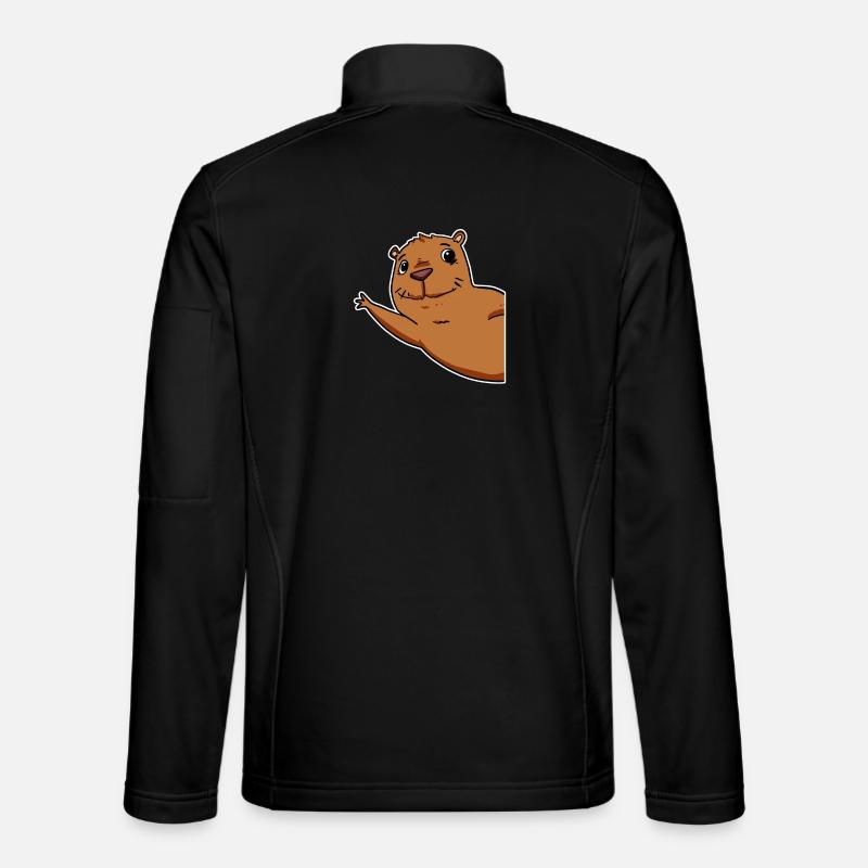 Capybara Wasserschwein - Unisex Softshell Jacket - black
