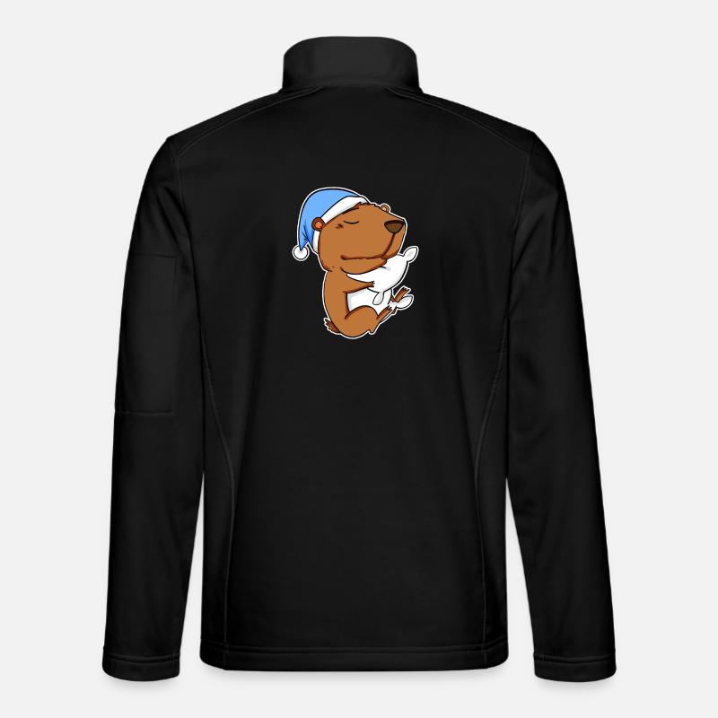 Capybara Capybara Tired Pillow Relax - Unisex Softshell Jacket - black