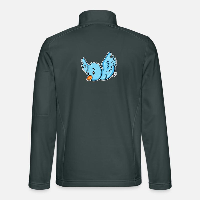 Ein blauer Vogel Unisex Softshelljacke