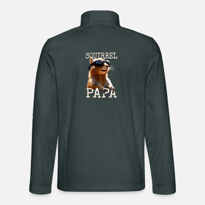 Squirrel Dad Squirrel Daddy Father's Day Dad Paps Unisex Softshell Jacket