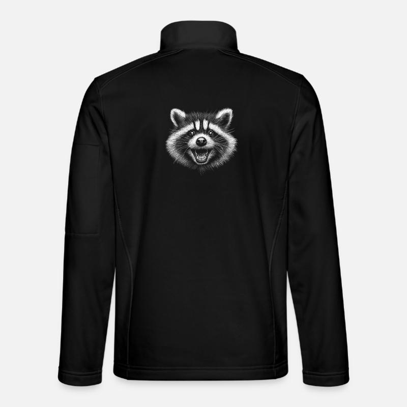 Raccoon - Unisex Softshell Jacket - black