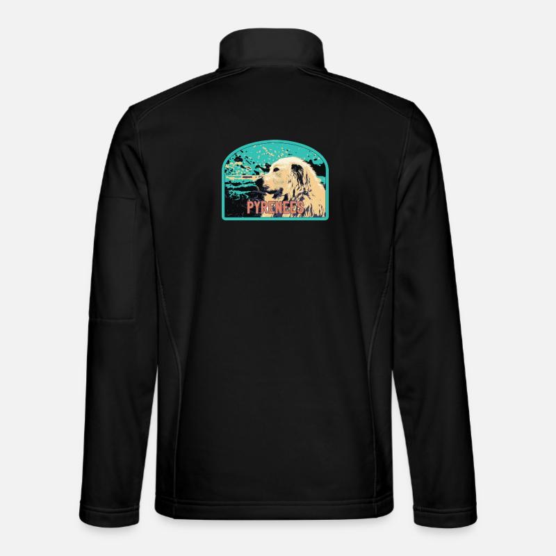 Écusson Chien Berger Pyrénées : Compagnon Montagne Veste en tissu softshell Unisexe