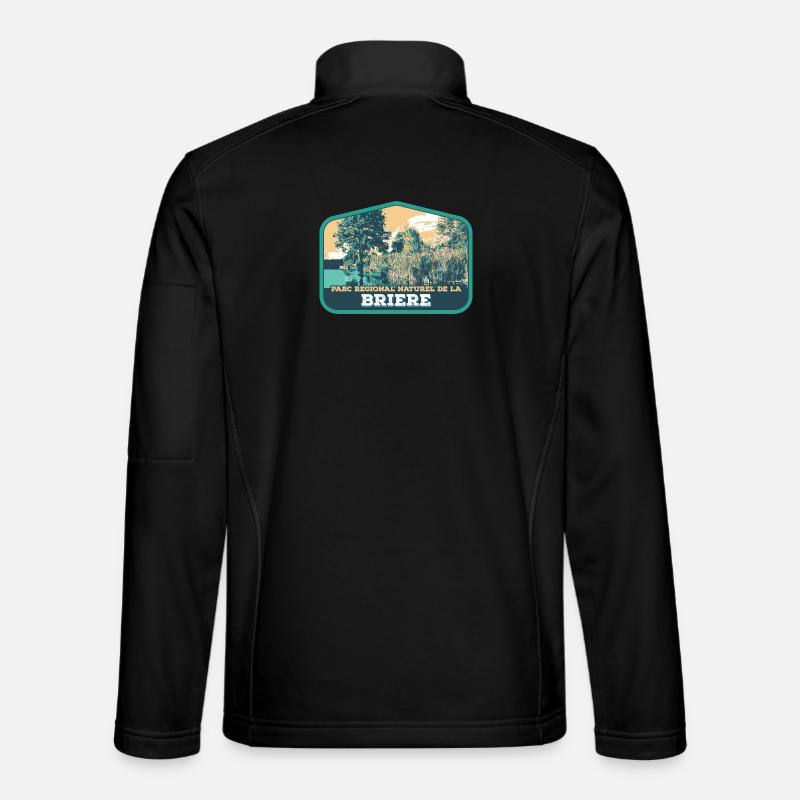 Brière Landscape Badge: Authentische Natur - Unisex Softshelljacke - Schwarz