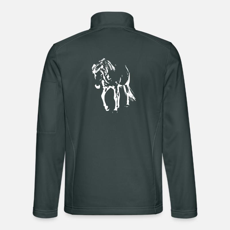 cheval blanc cheval blanc t-shirt cadeau cavalier Veste en tissu softshell Unisexe