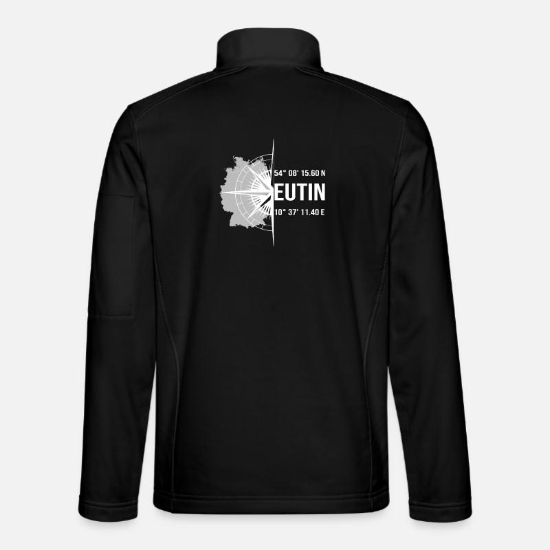 Koordinaten Eutin - Unisex Softshelljacke - Schwarz