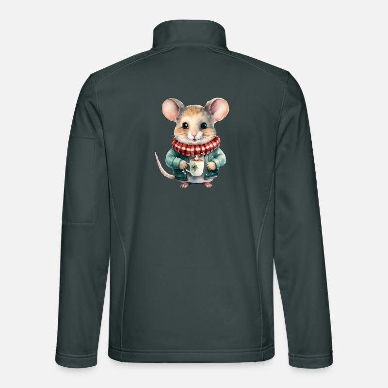 Cuddly Mouse Winter Tea Unisex Softshell Jacket