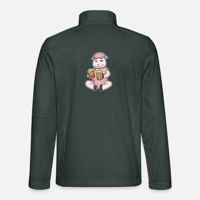 Schaf mit Bier Unisex Softshelljacke