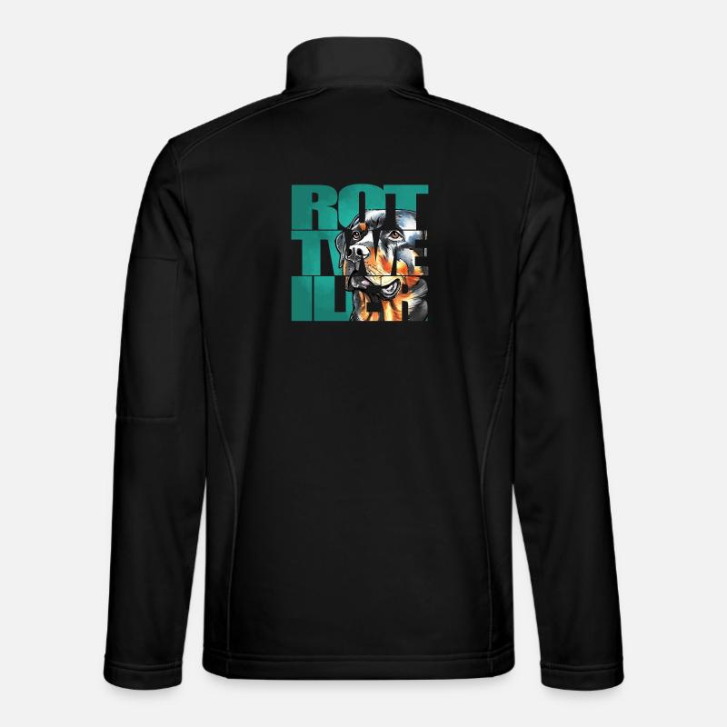 Rottweiler Portrait - Unisex Softshelljacke - Schwarz