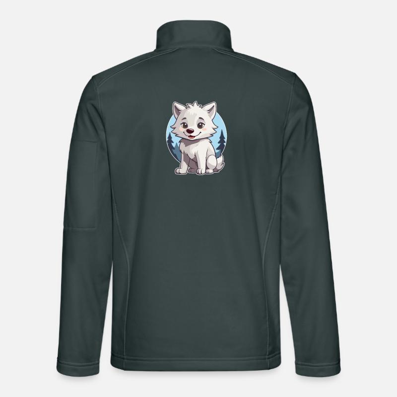 Cute wolf or dog husky Unisex Softshell Jacket