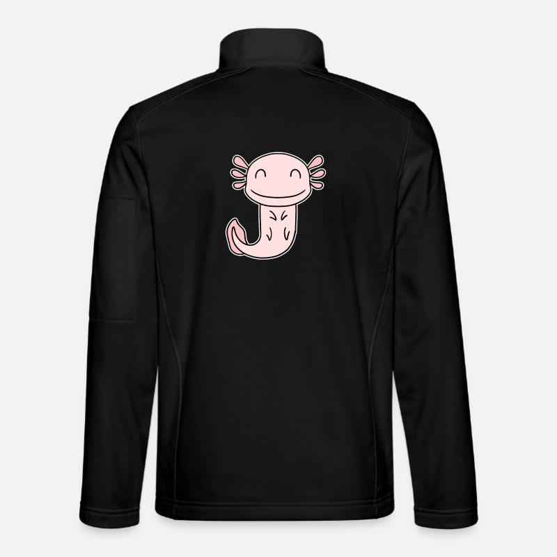 Axolotl Motiv Kinder Niedlich - Unisex Softshelljacke - Schwarz
