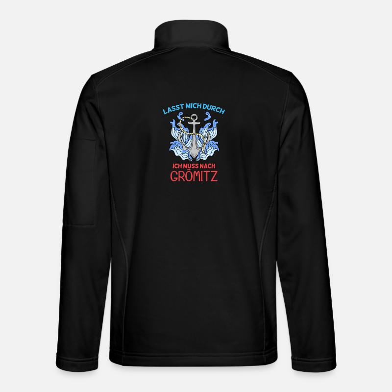 Grömitz Spruch - Unisex Softshelljacke - Schwarz