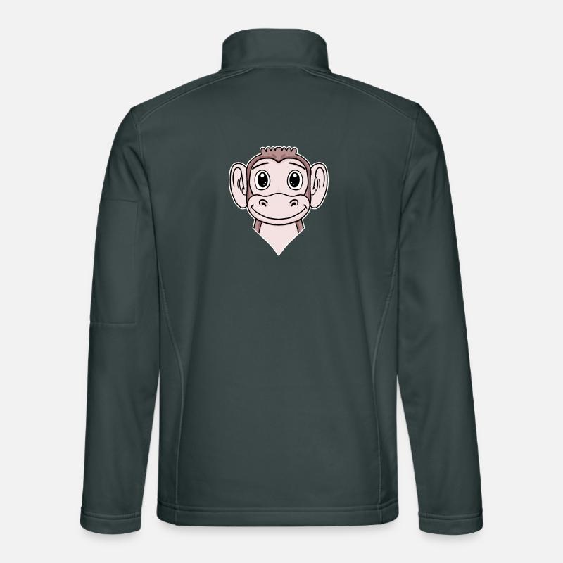 Tête D’Animal, Tête D’Animal, Singe Veste en tissu softshell Unisexe