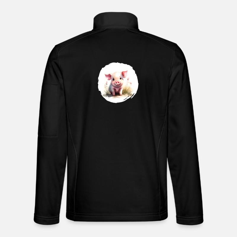 Ferkel Aquarell Unisex Softshelljacke