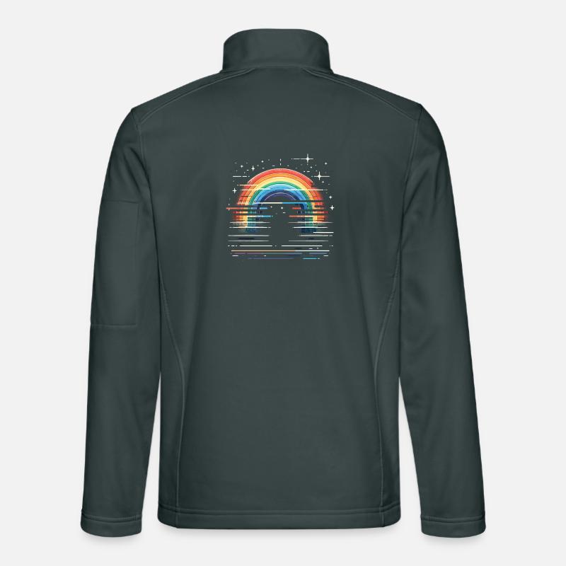 Rainbow Star Glitter Unisex Softshell Jacket