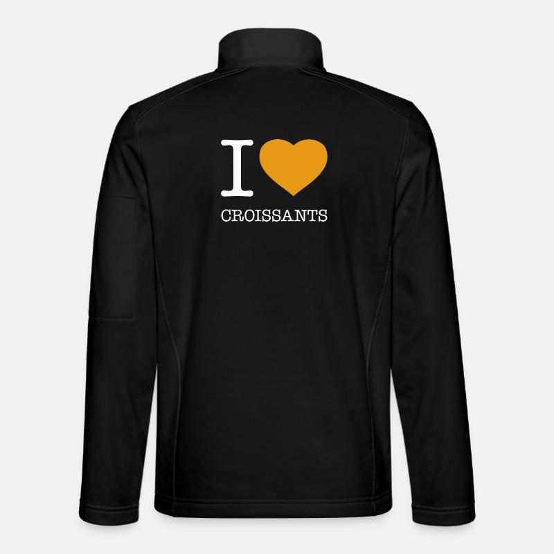 I LOVE CROISSANTS - Unisex Softshell Jacket - black