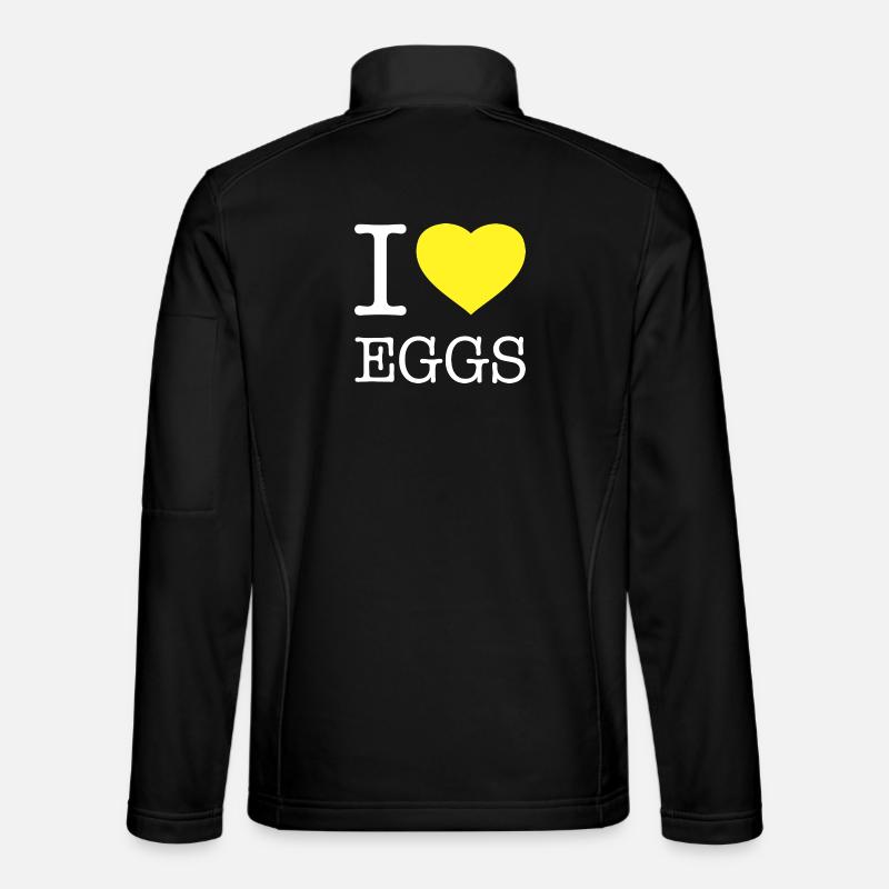 I LOVE EGGS - Unisex Softshell Jacket - black
