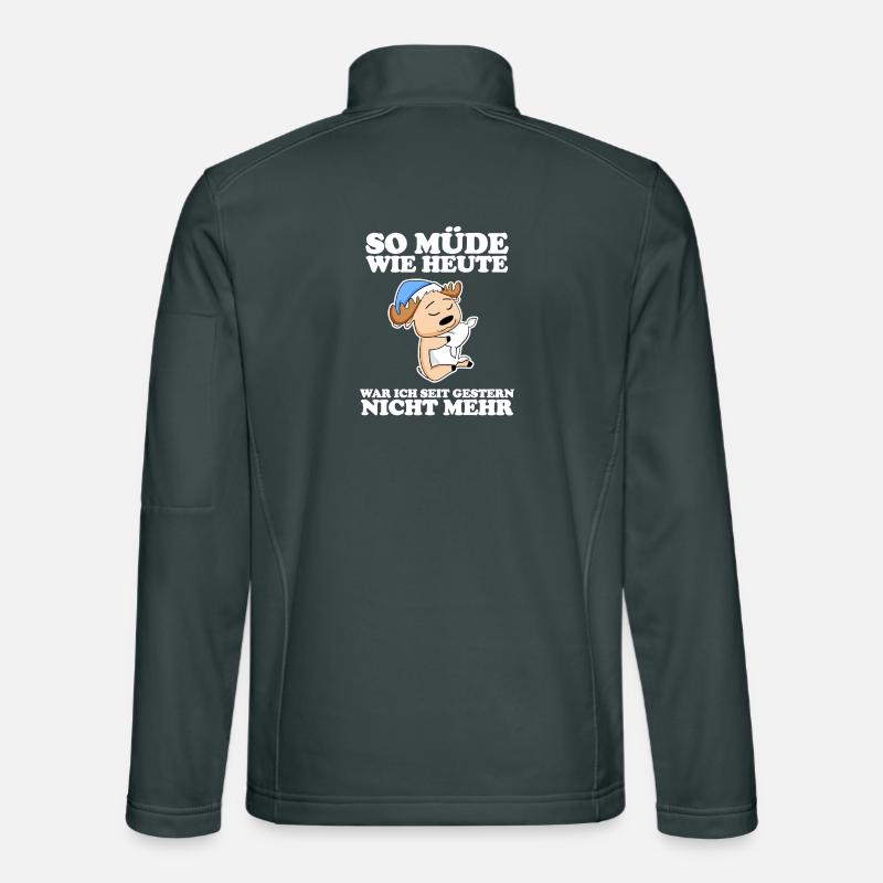 Müde Spruch lustig Schlafen Ausschlafen - Elch Unisex Softshelljacke