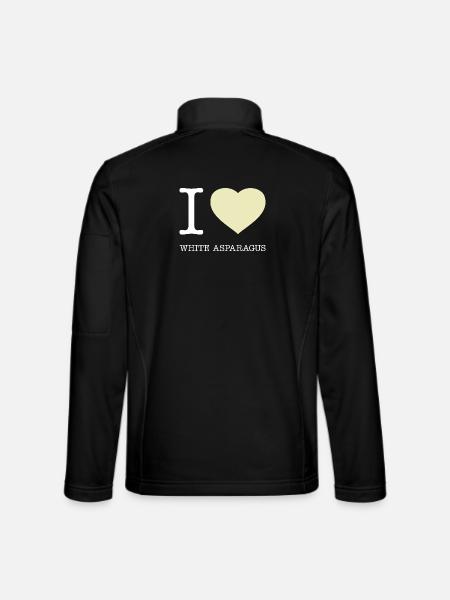 J’AIME LES ASPERGES BLANCHES Spargel - Veste en tissu softshell Unisexe - noir
