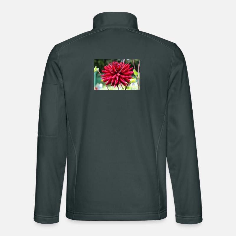 Dahlie rot Blüte ,Blume Unisex Softshelljacke