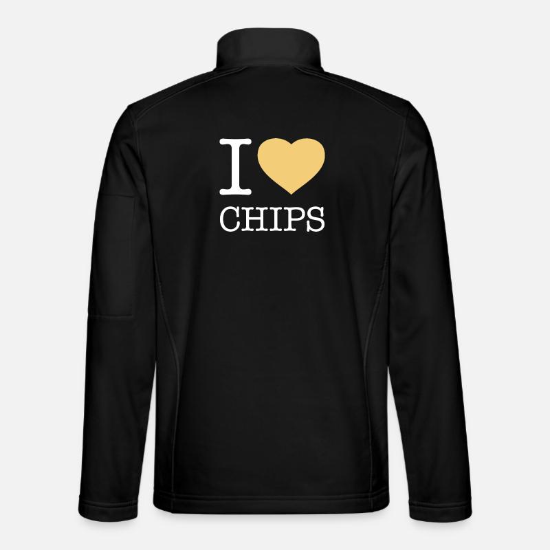I LOVE CHIPS - Unisex Softshell Jacket - black