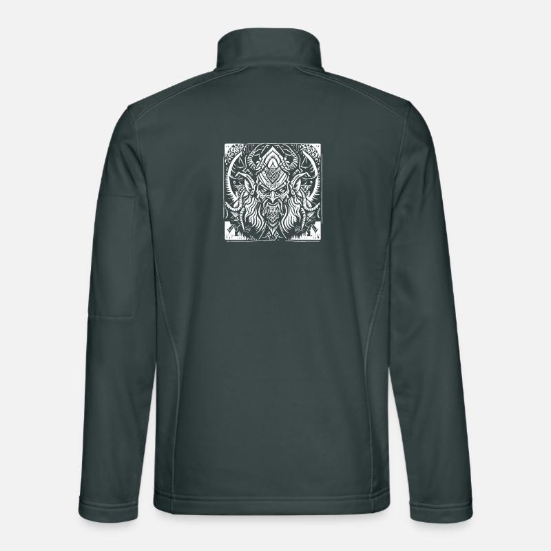 Demonic Devil on Pagan Tribal Unisex Softshell Jacket