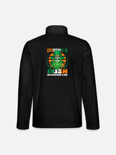 Le jour de la Saint-Patrick, tout le monde est irlandais - Veste en tissu softshell Unisexe - noir - Dos