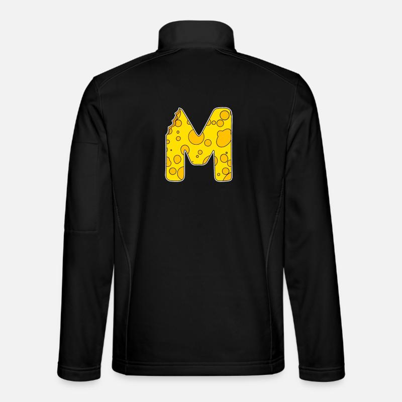 Buchstabe M - Anfangsbuchstabe M - Käse Motiv Unisex Softshelljacke