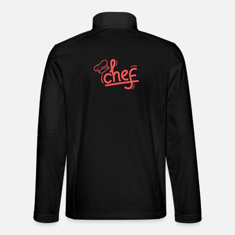 Chef Rouge Sketch Élégant Veste en tissu softshell Unisexe