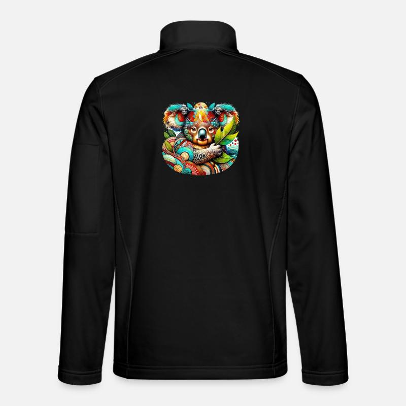 Artistic Koala - Unisex Softshell Jacket - black