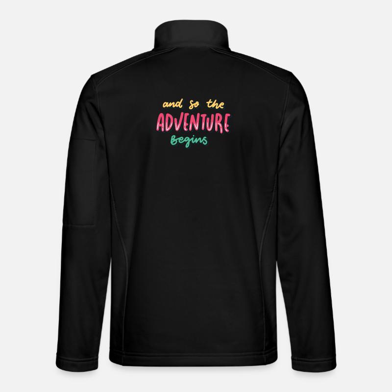 Das Abenteuer kann beginnen - Unisex Softshelljacke - Schwarz