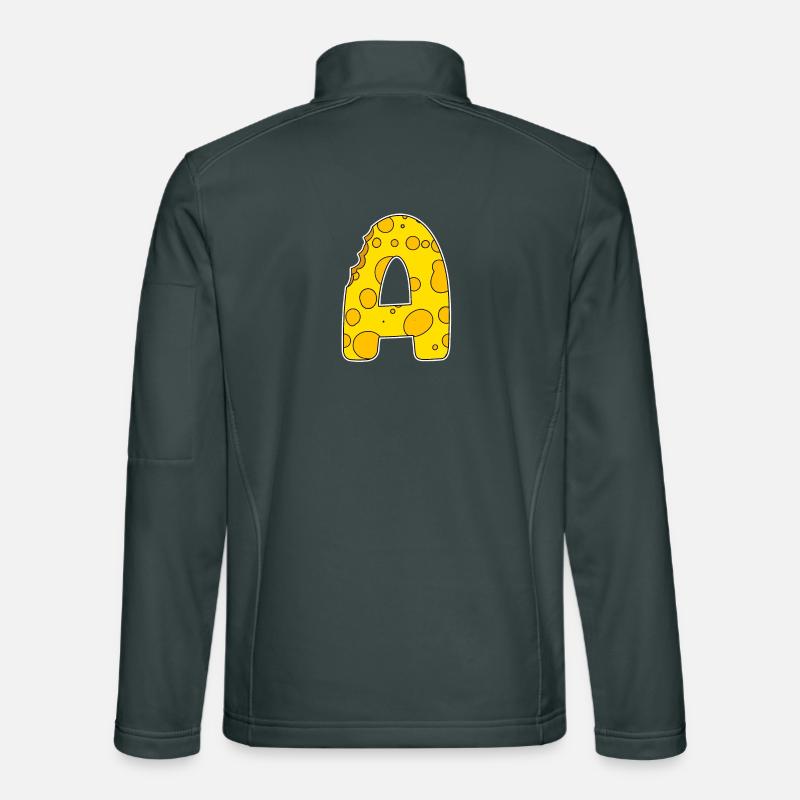Letter A - Initial Letter A - Cheese Motif Unisex Softshell Jacket