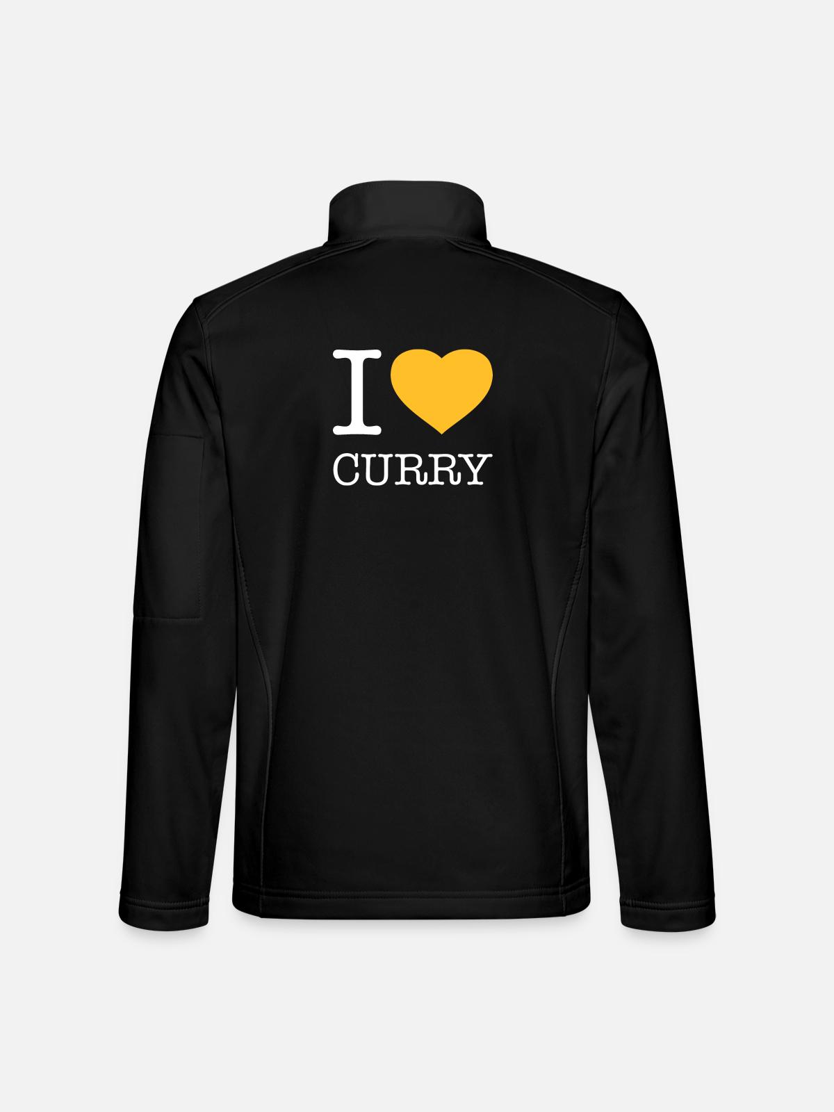 I LOVE CURRY - Unisex Softshelljacke - Schwarz - Hinten