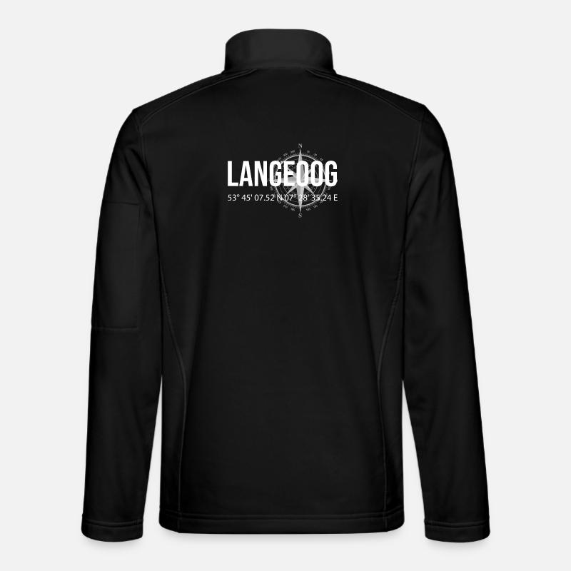Koordinaten Langeoog - Unisex Softshelljacke - Schwarz
