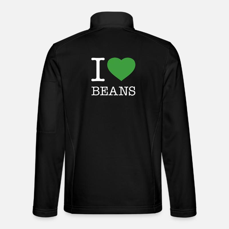 I LOVE BEANS Bohnen - Unisex Softshelljacke - Schwarz