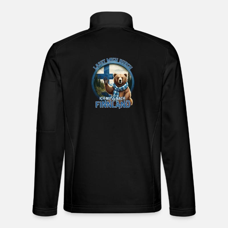 Finnland - Lasst mich Durch - Unisex Softshelljacke - Schwarz