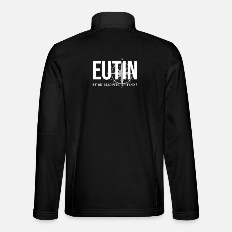 Koordinaten Eutin - Unisex Softshelljacke - Schwarz