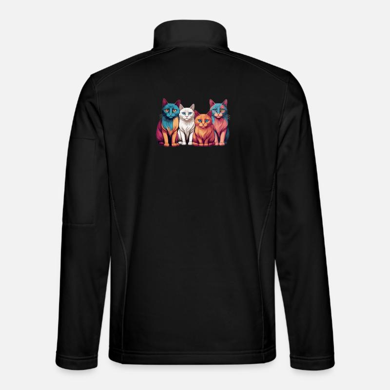 Cat Gang - Unisex Softshell Jacket - black