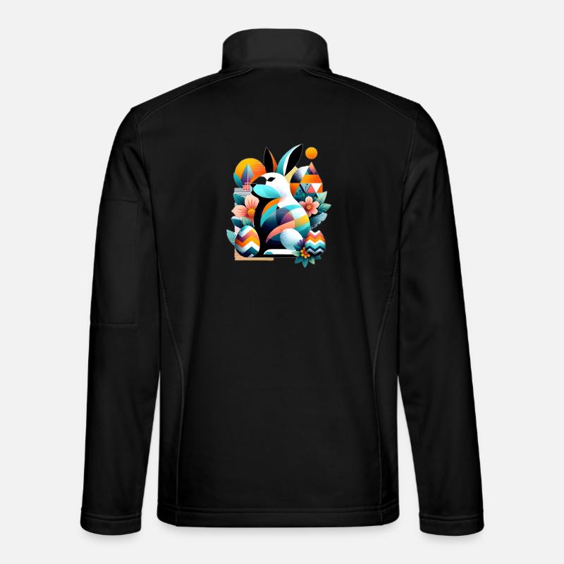 Graphismes de Pâques modernes Veste en tissu softshell Unisexe