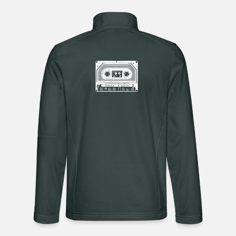 Retro Design Audio Cassette Unisex Softshell Jacket
