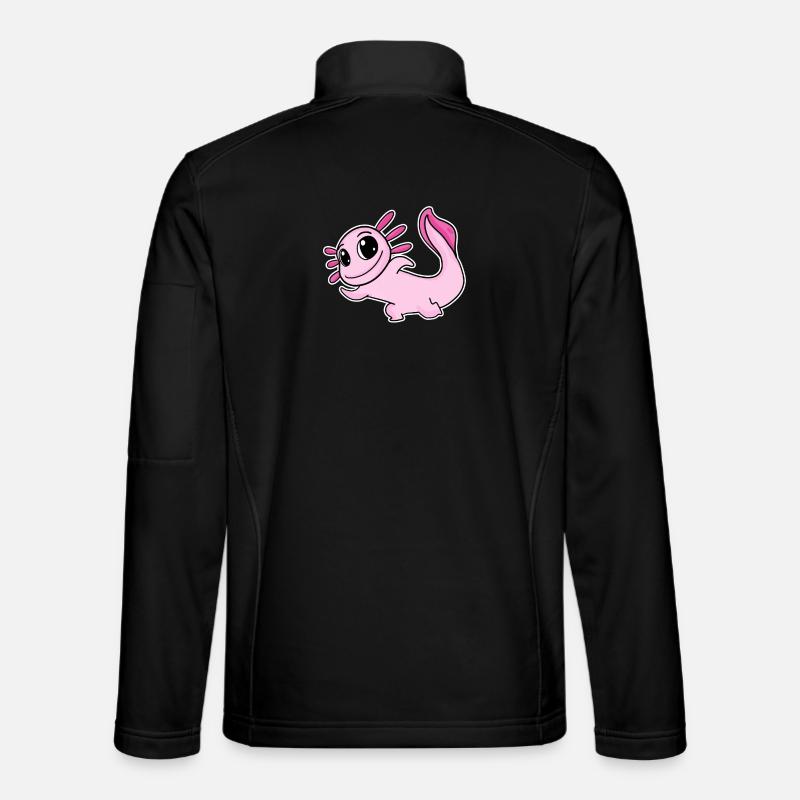 Axolotl Motif Pink - Unisex Softshell Jacket - black