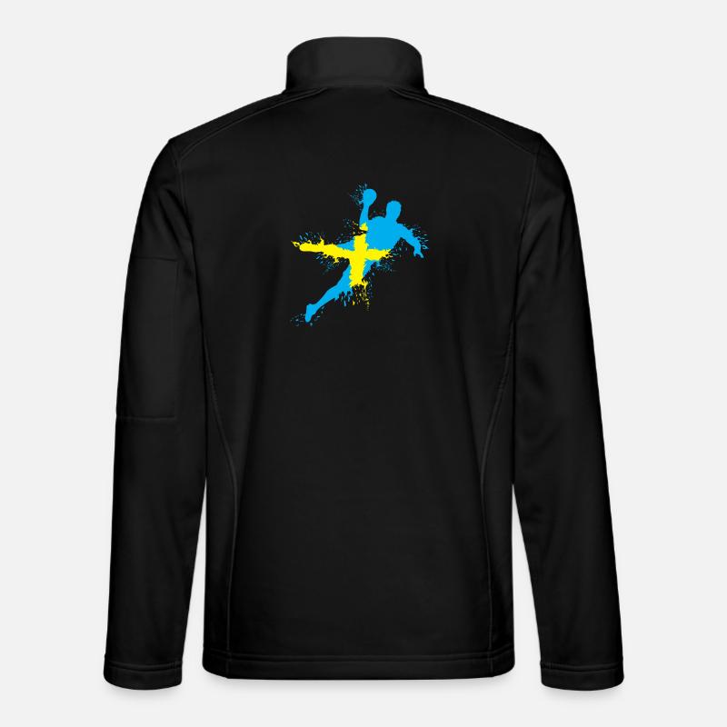 Équipe de handball Suède Lancer Explosion EC Logo icône Veste en tissu softshell Unisexe
