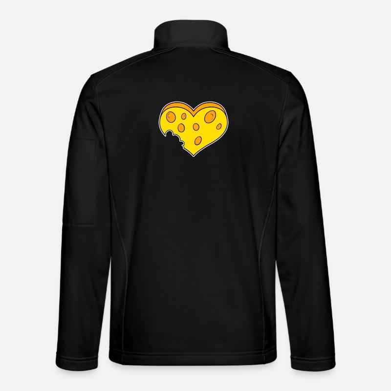 Käse Herz - Unisex Softshelljacke - Schwarz